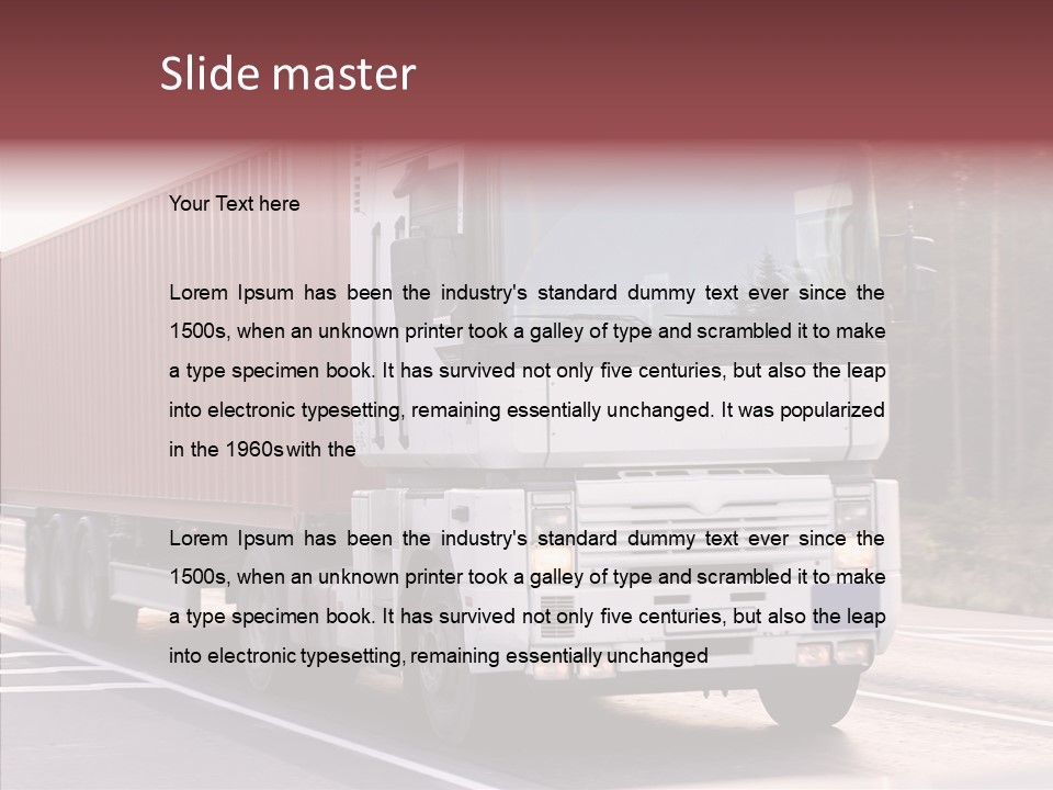 Blurred Perspective Rig PowerPoint Template