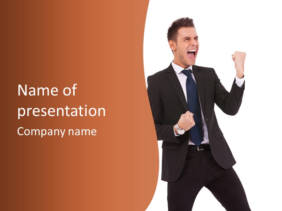 Achievement One Smiling PowerPoint Template