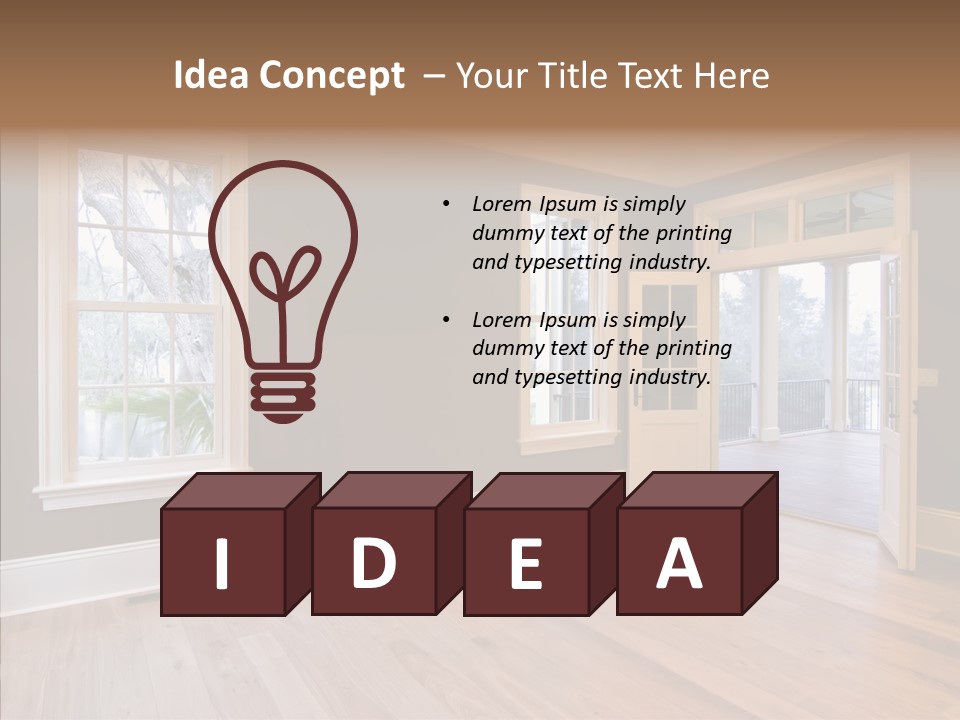 Residential Decor Diningroom PowerPoint Template