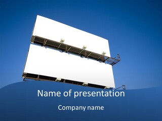 Lighting White Sign PowerPoint Template
