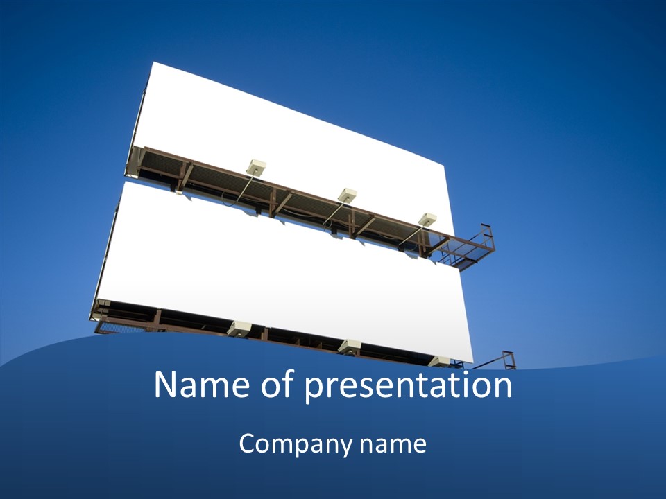 Lighting White Sign PowerPoint Template