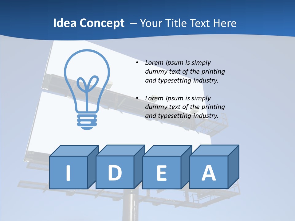 Lighting White Sign PowerPoint Template