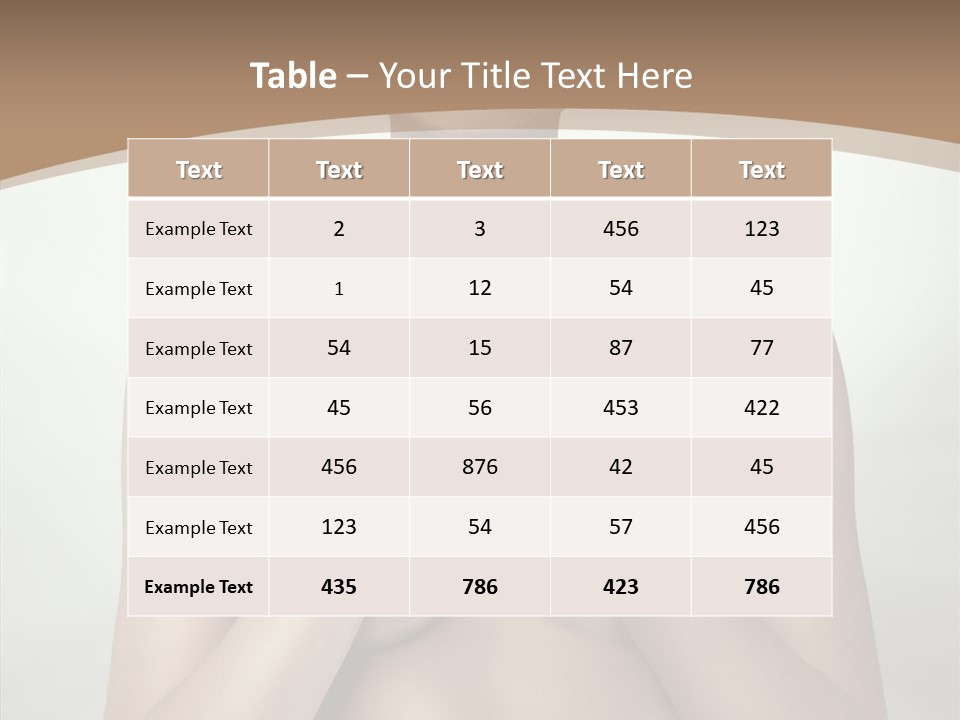 Body Light Girl PowerPoint Template