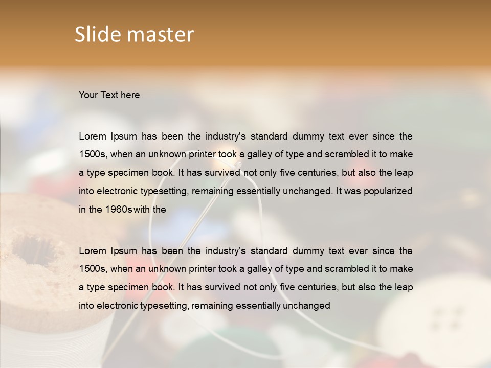 Button Embroidery Tool PowerPoint Template