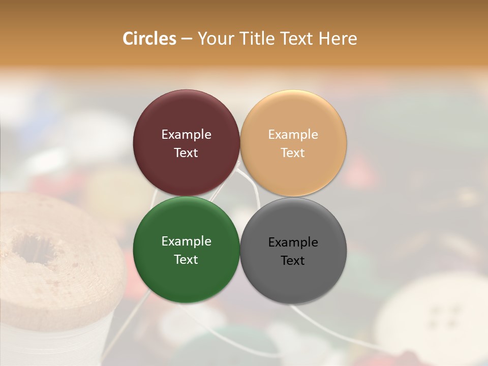 Button Embroidery Tool PowerPoint Template