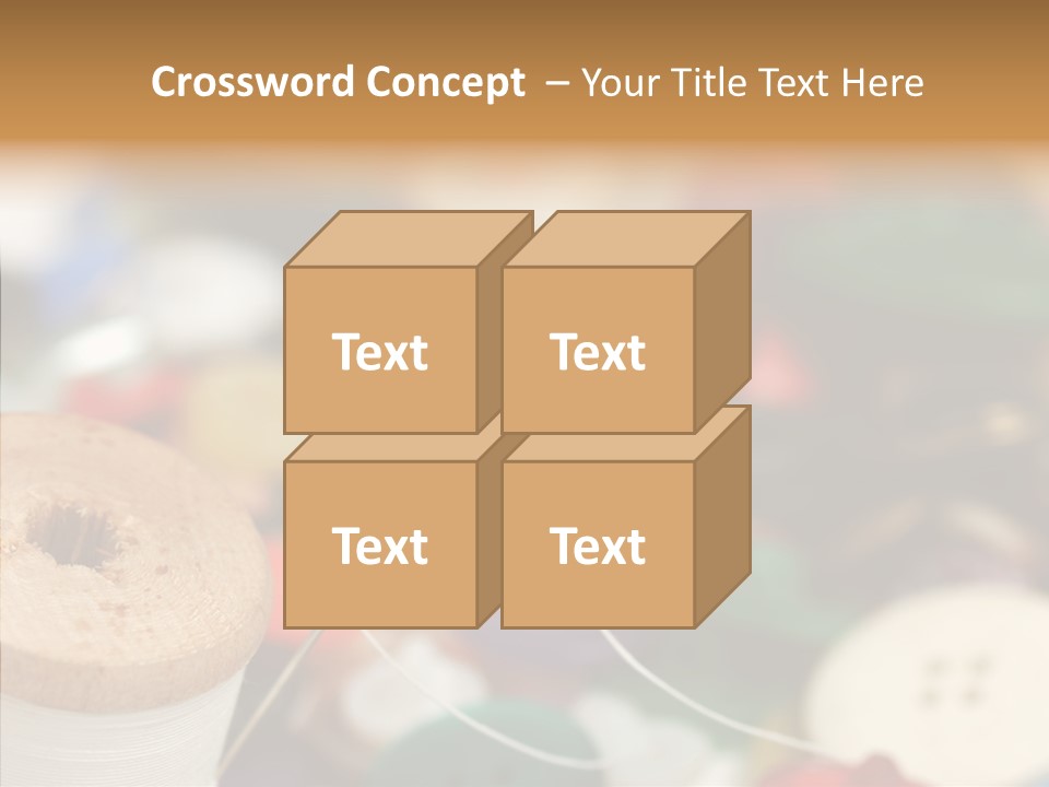 Button Embroidery Tool PowerPoint Template