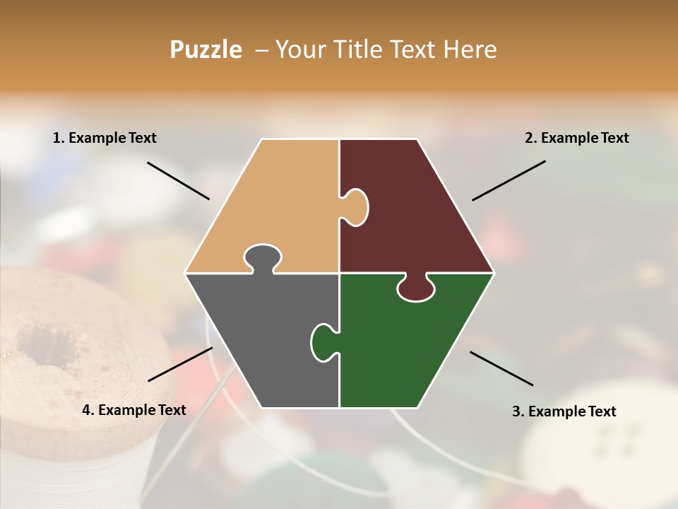 Button Embroidery Tool PowerPoint Template