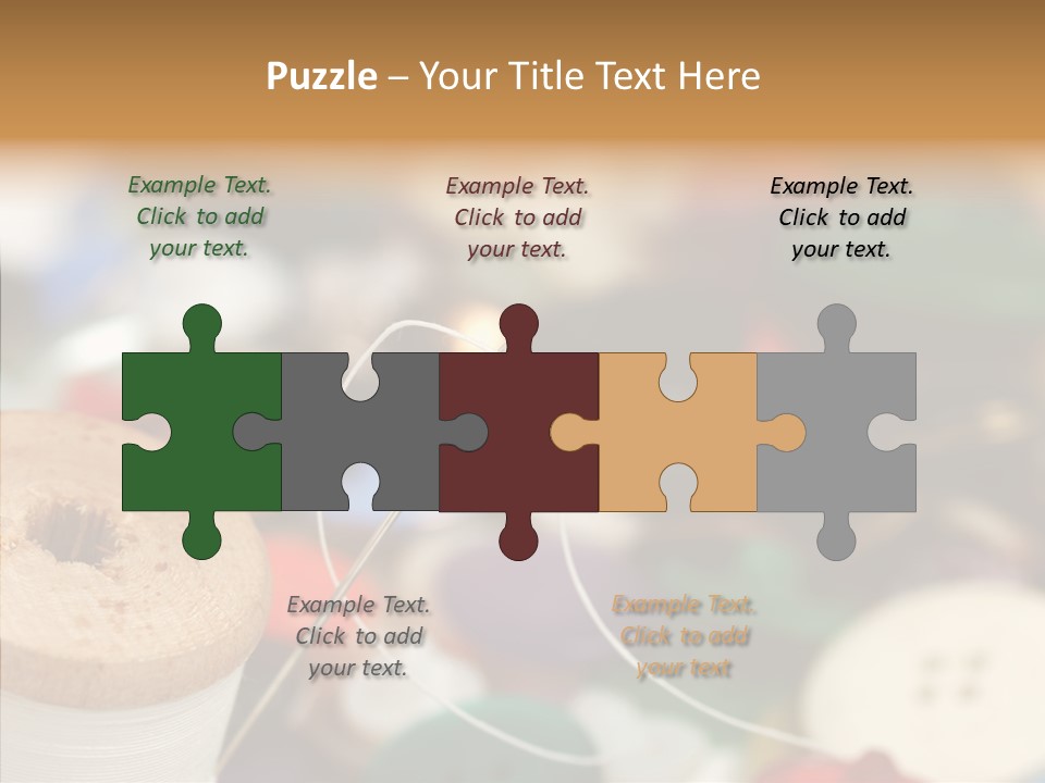 Button Embroidery Tool PowerPoint Template