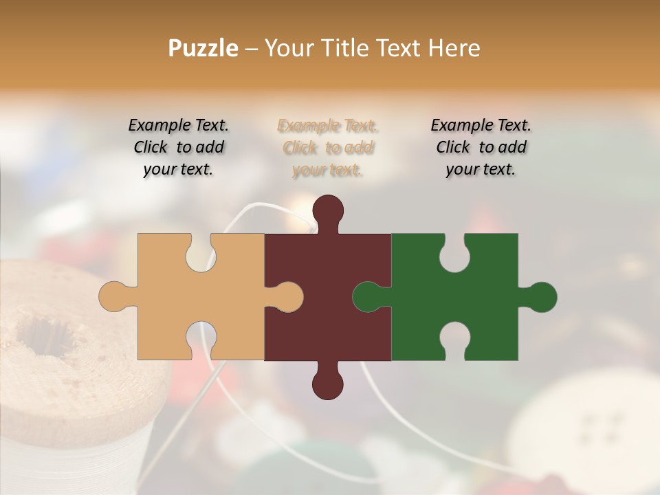 Button Embroidery Tool PowerPoint Template