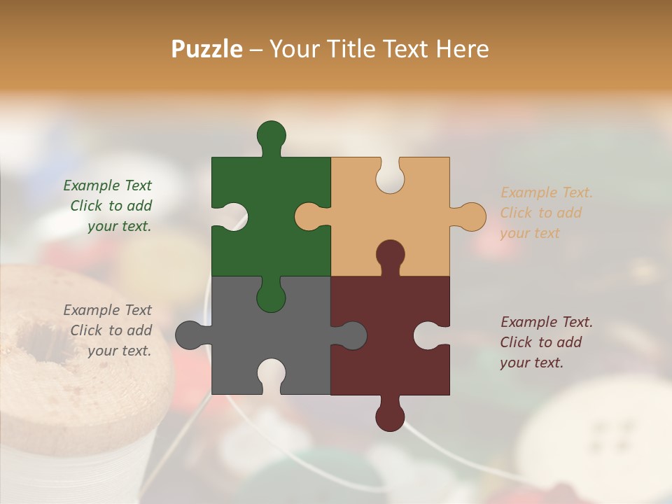 Button Embroidery Tool PowerPoint Template
