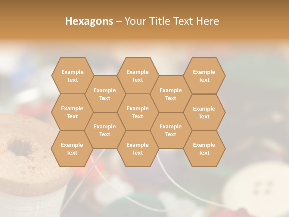 Button Embroidery Tool PowerPoint Template