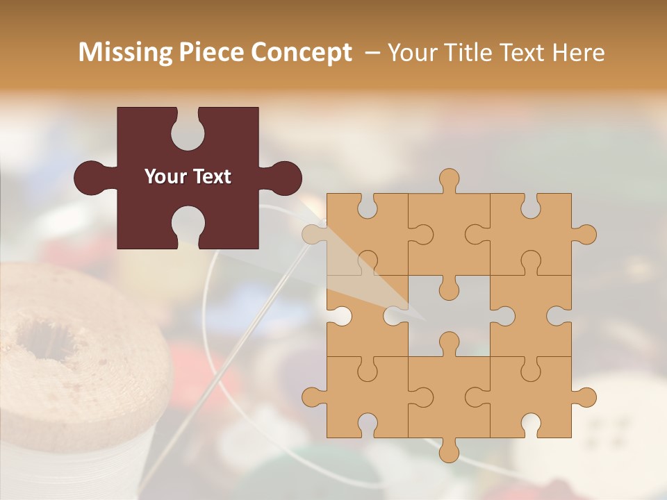 Button Embroidery Tool PowerPoint Template