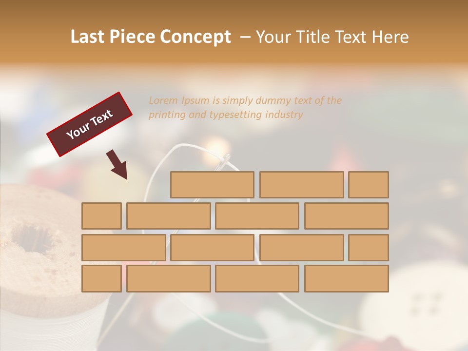 Button Embroidery Tool PowerPoint Template