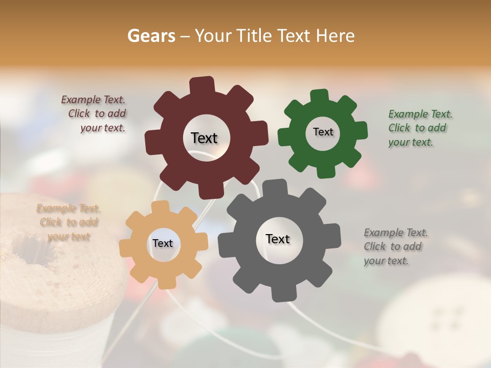 Button Embroidery Tool PowerPoint Template