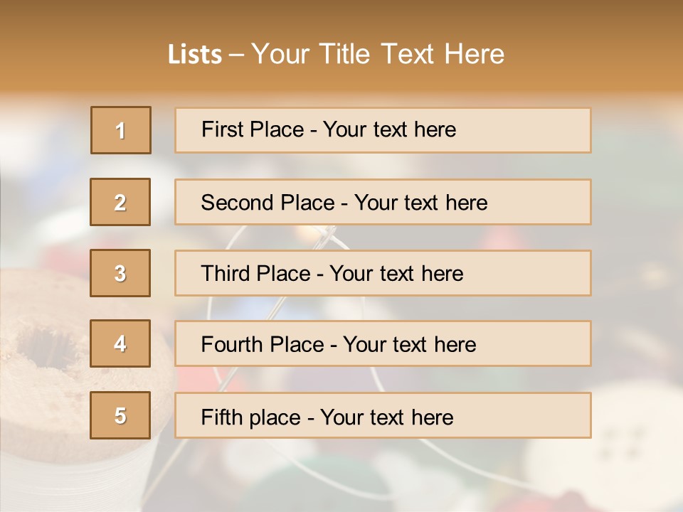 Button Embroidery Tool PowerPoint Template