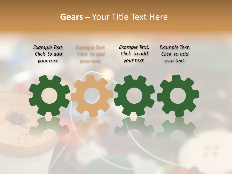 Button Embroidery Tool PowerPoint Template