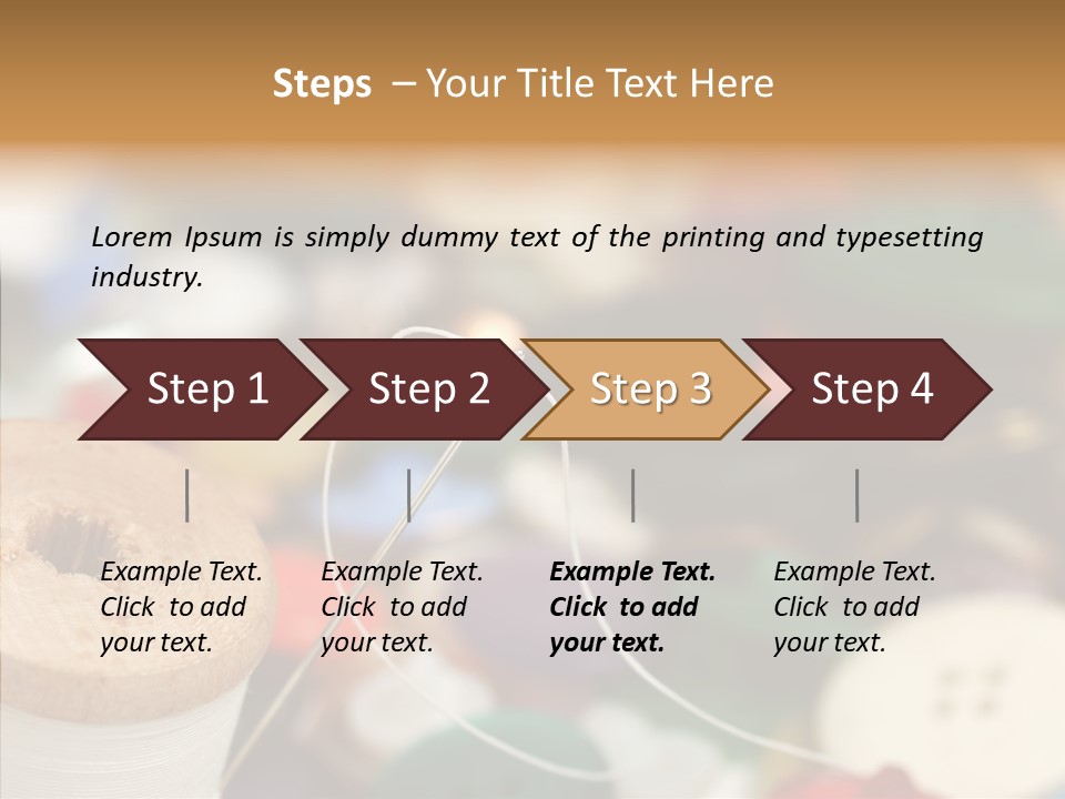 Button Embroidery Tool PowerPoint Template