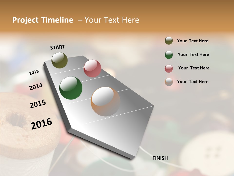 Button Embroidery Tool PowerPoint Template