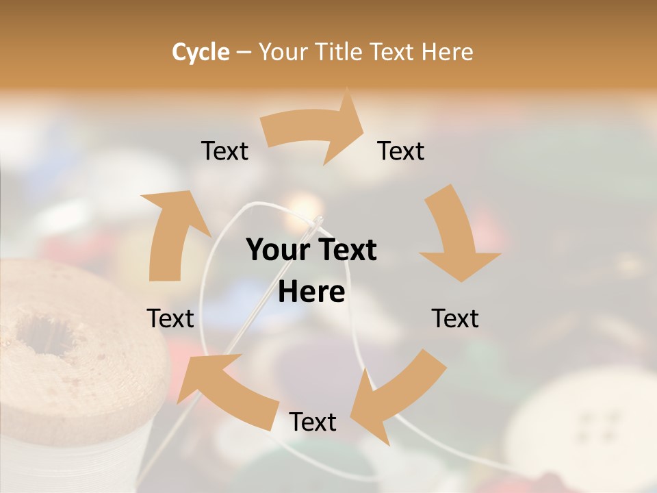 Button Embroidery Tool PowerPoint Template