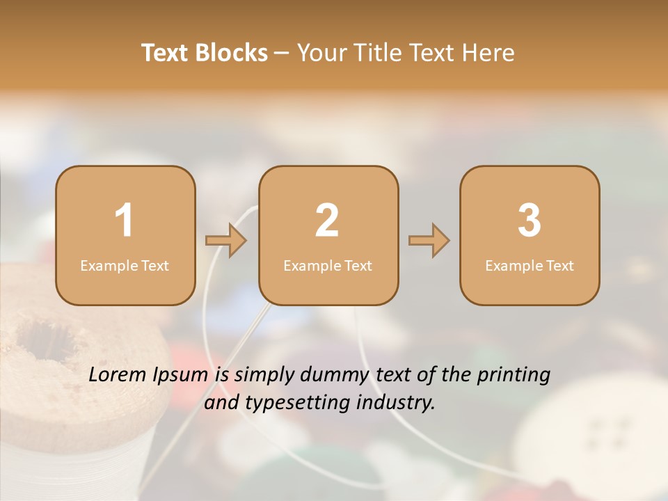 Button Embroidery Tool PowerPoint Template