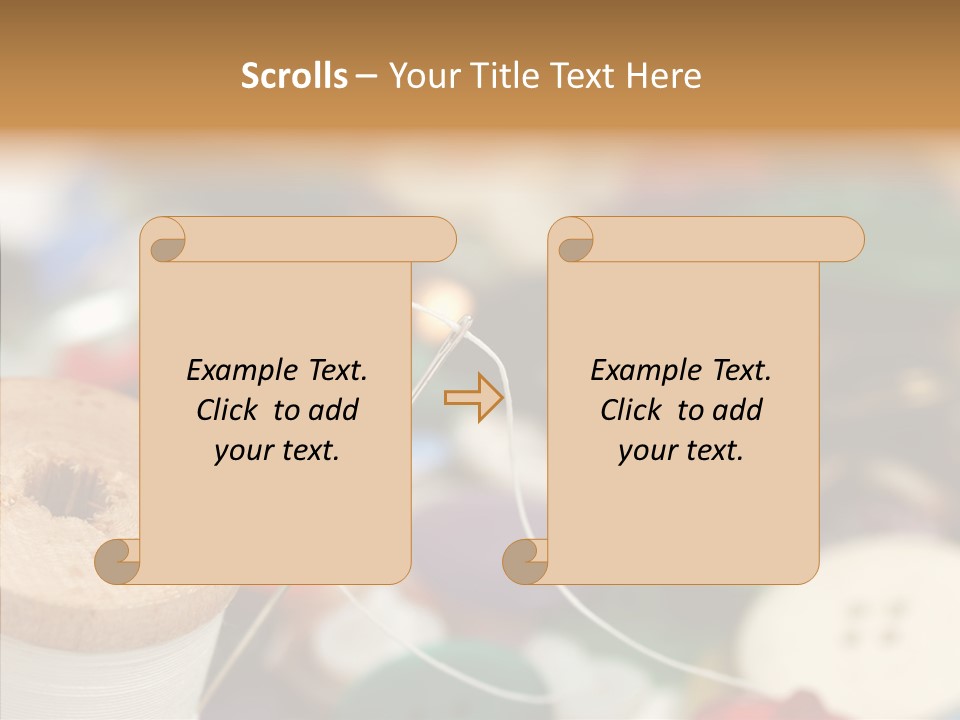 Button Embroidery Tool PowerPoint Template