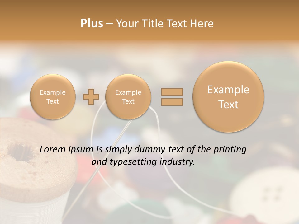 Button Embroidery Tool PowerPoint Template