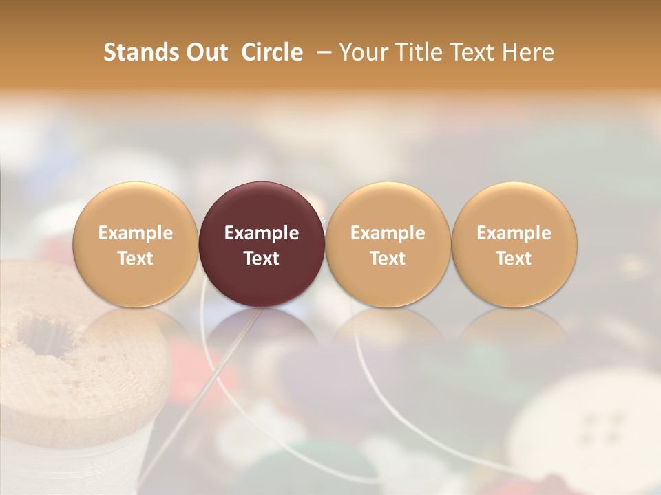Button Embroidery Tool PowerPoint Template