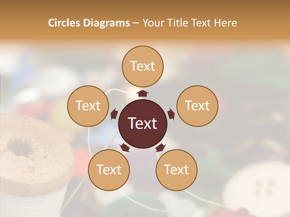 Button Embroidery Tool PowerPoint Template