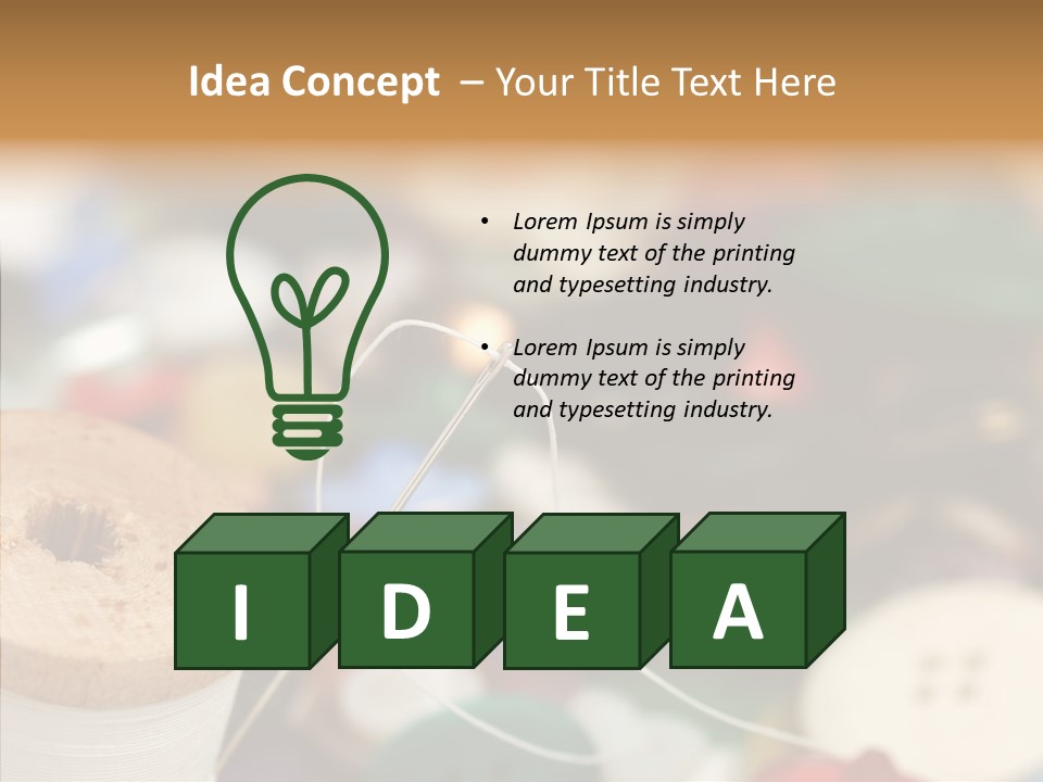 Button Embroidery Tool PowerPoint Template