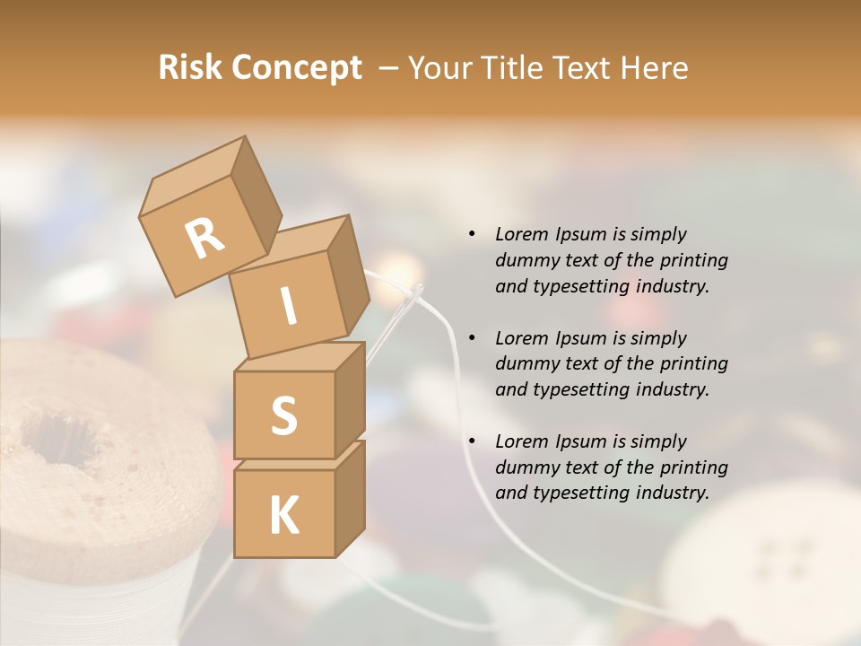 Button Embroidery Tool PowerPoint Template