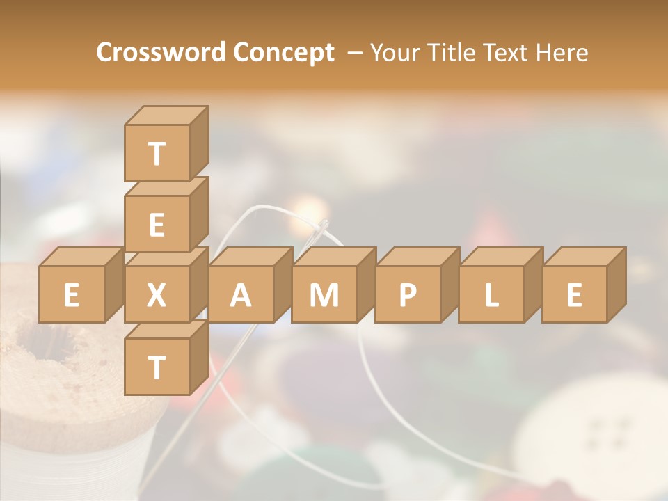 Button Embroidery Tool PowerPoint Template