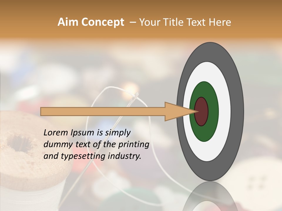 Button Embroidery Tool PowerPoint Template