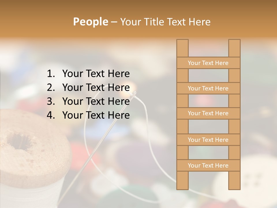 Button Embroidery Tool PowerPoint Template
