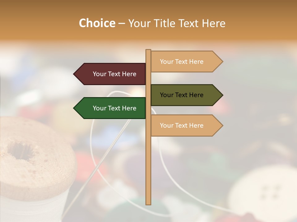 Button Embroidery Tool PowerPoint Template