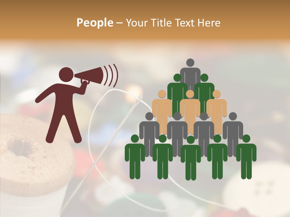 Button Embroidery Tool PowerPoint Template