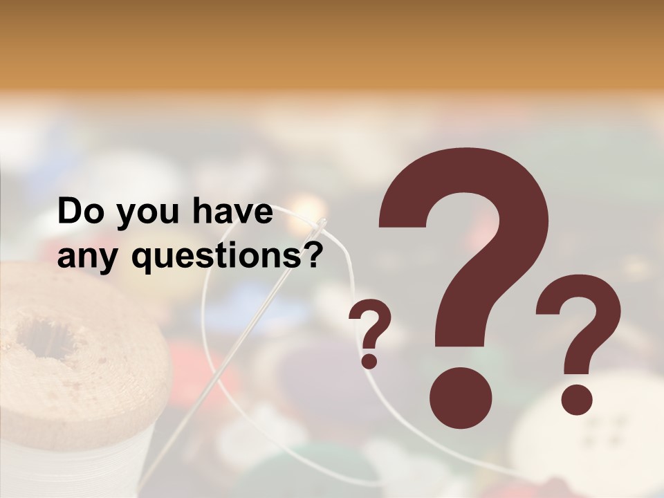 Button Embroidery Tool PowerPoint Template