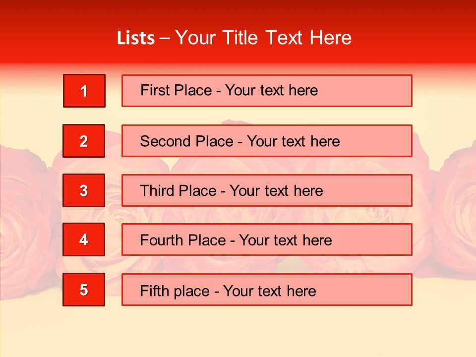 Colors Rose Flora PowerPoint Template