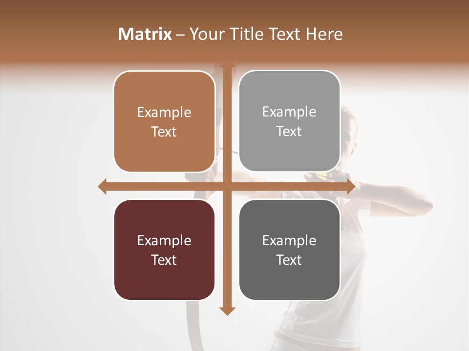 Focus Female Holding PowerPoint Template