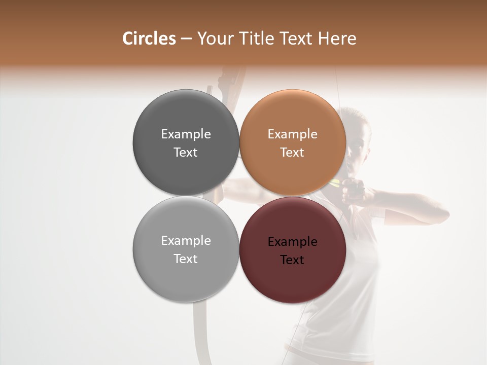 Focus Female Holding PowerPoint Template