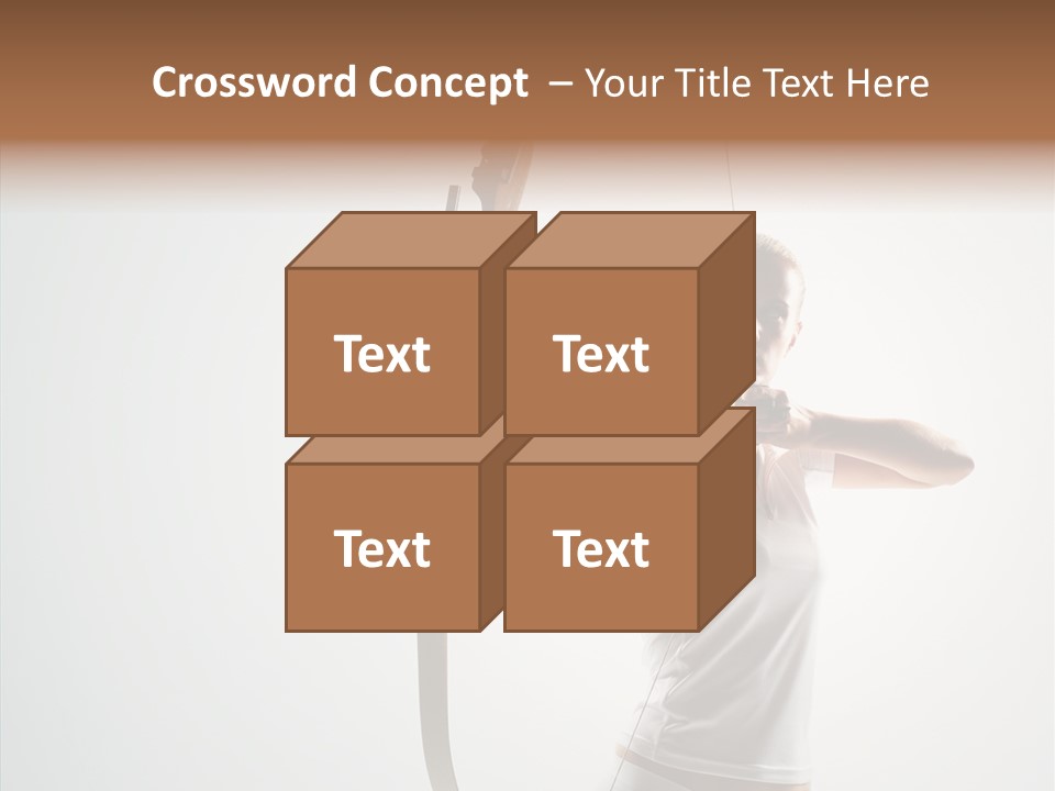 Focus Female Holding PowerPoint Template