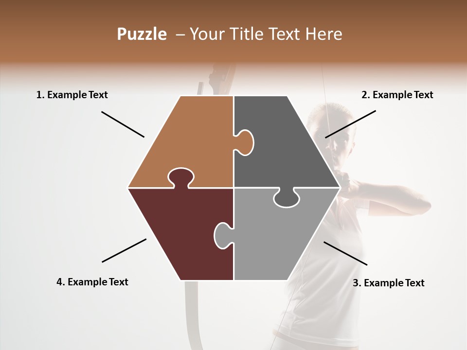 Focus Female Holding PowerPoint Template