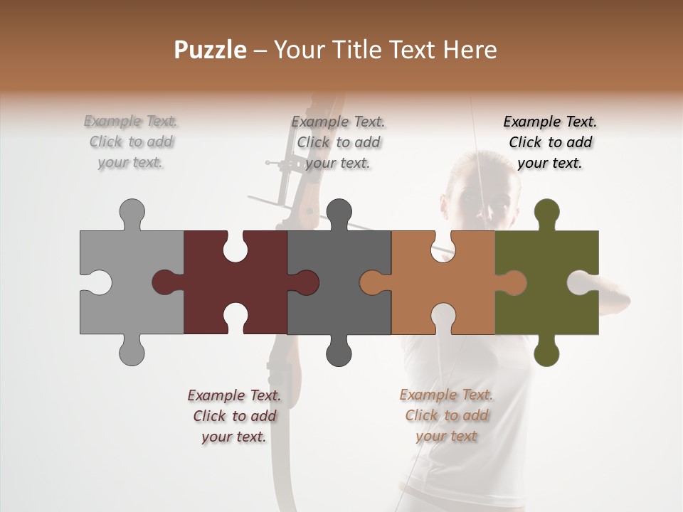 Focus Female Holding PowerPoint Template