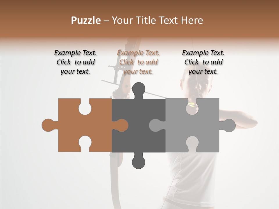 Focus Female Holding PowerPoint Template