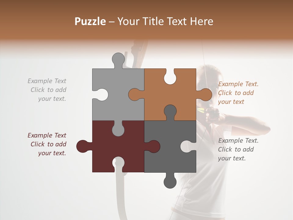 Focus Female Holding PowerPoint Template