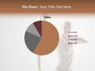 Focus Female Holding PowerPoint Template
