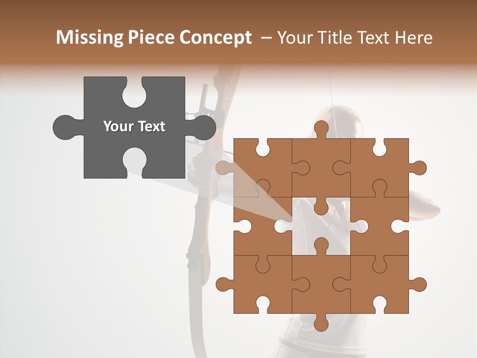 Focus Female Holding PowerPoint Template