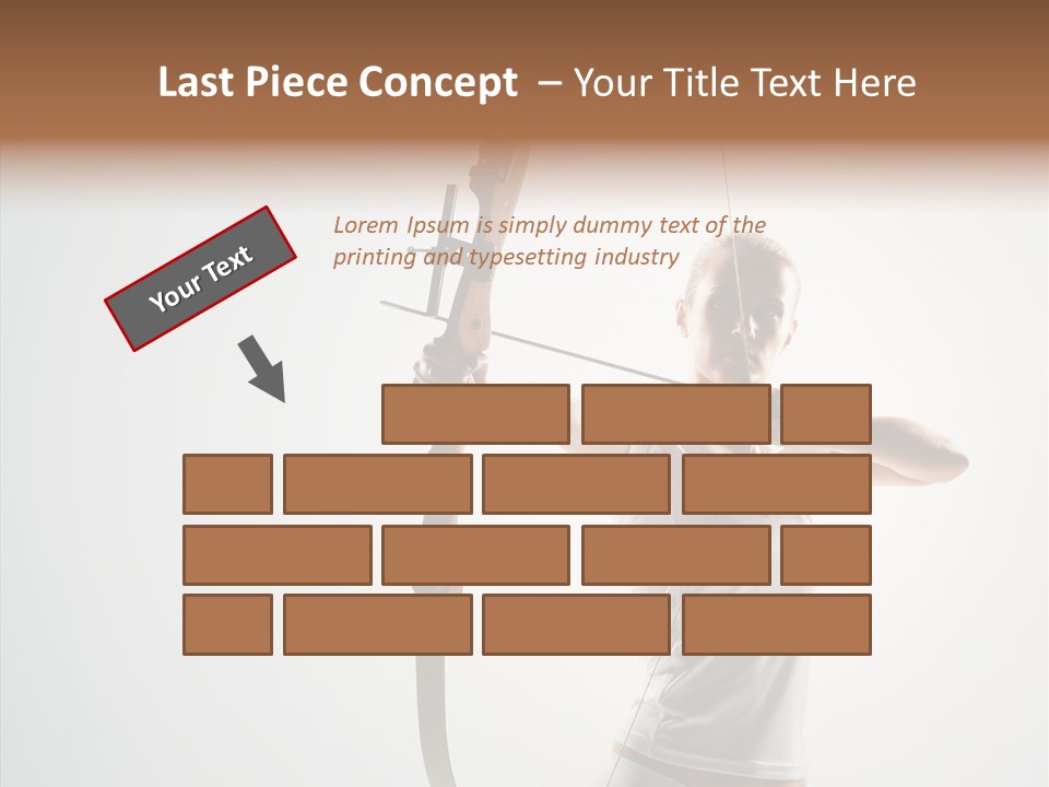 Focus Female Holding PowerPoint Template