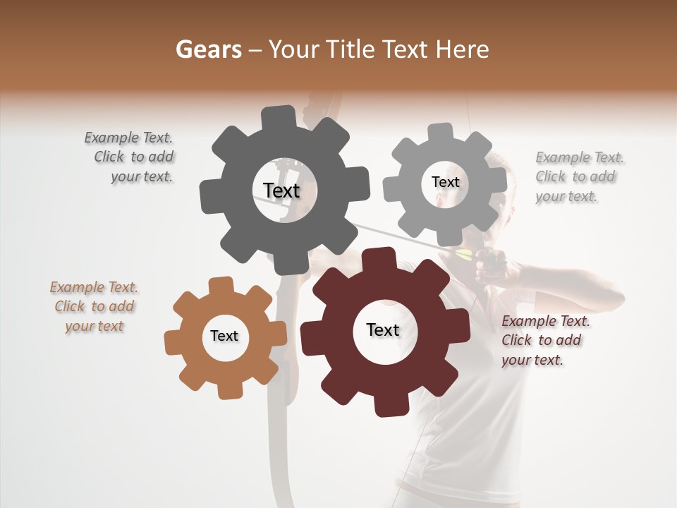 Focus Female Holding PowerPoint Template