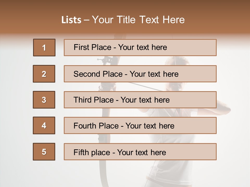 Focus Female Holding PowerPoint Template