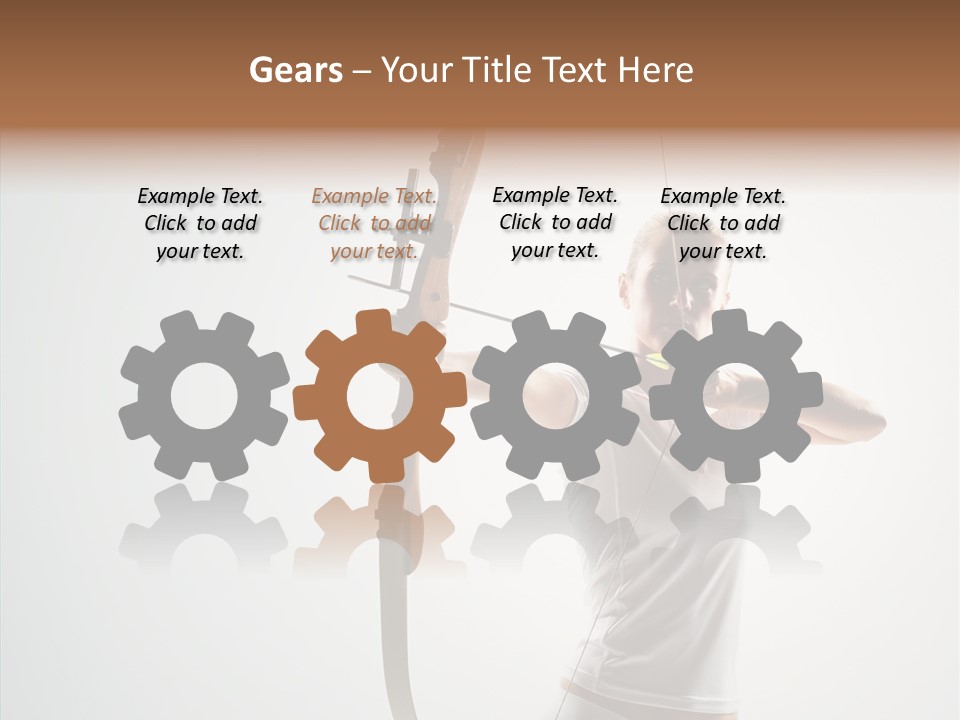 Focus Female Holding PowerPoint Template